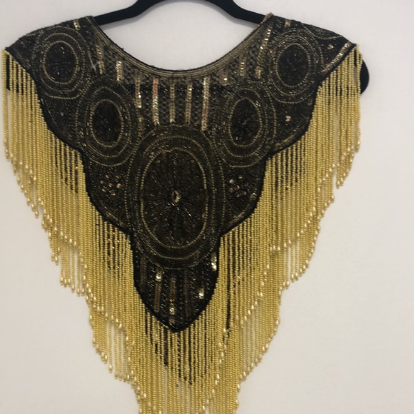 FABULOUS Vintage Heavily beaded collar Wear 2 ways - Picture 7 of 8